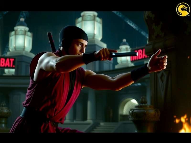 Quan Chi casting a spell in Mortal Kombat 2