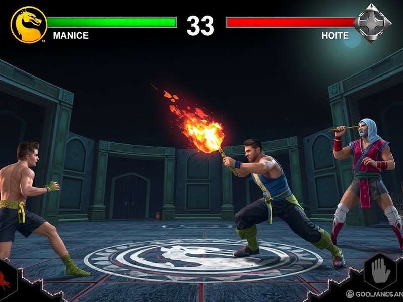 Mortal Kombat gameplay screenshot showing Scorpion and Sub-Zero fighting