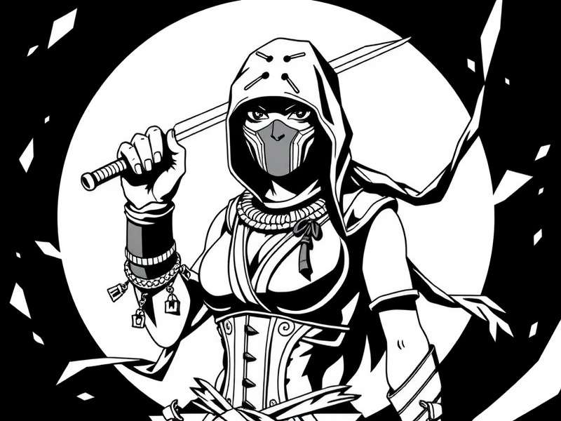 Kitana Mortal Kombat coloring page example with detailed design