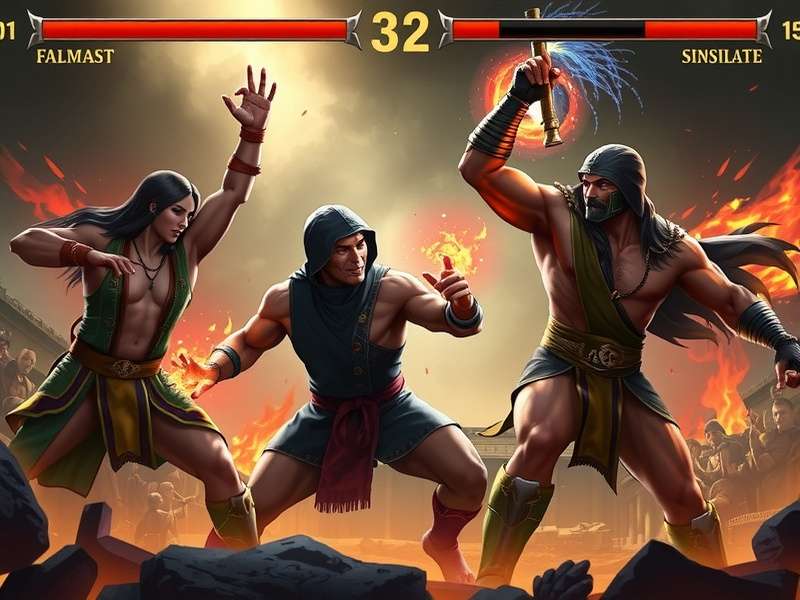 Mortal Kombat combo system visualization showing button inputs