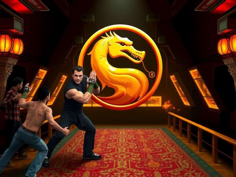 Mortal Kombat 1995 cast reunion group photo with actors smiling