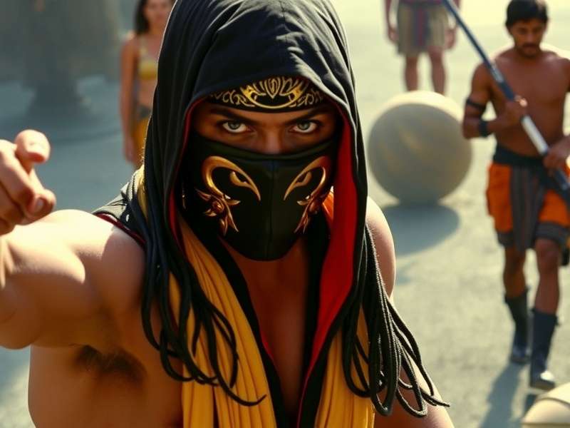 Official Mortal Kombat 1995 Movie Poster featuring Liu Kang, Sonya Blade, and Johnny Cage