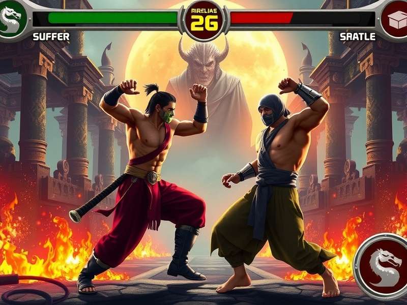 Behind the scenes of Mortal Kombat development showing motion capture session