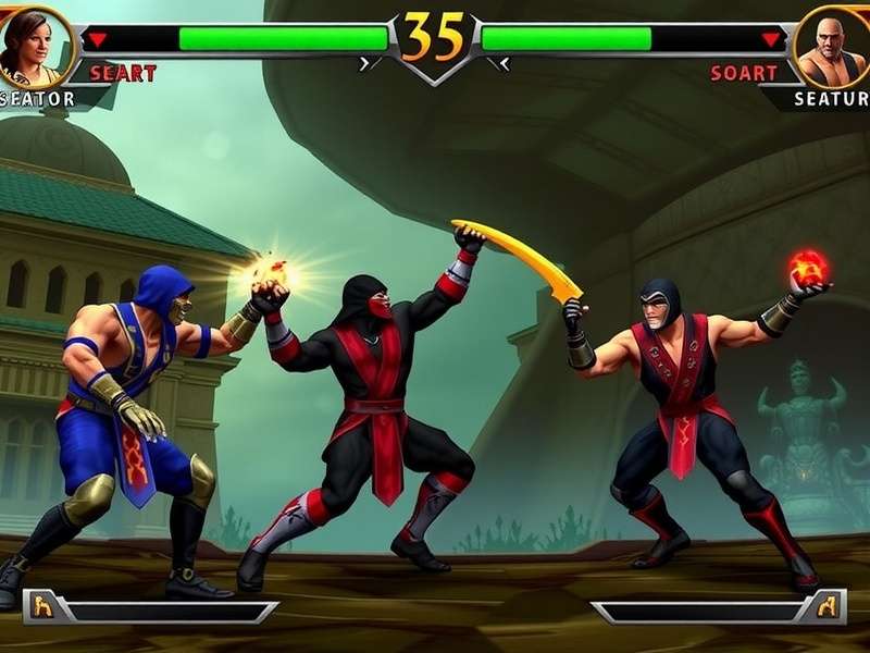 Mortal Kombat Armageddon gameplay screenshot showing characters in battle