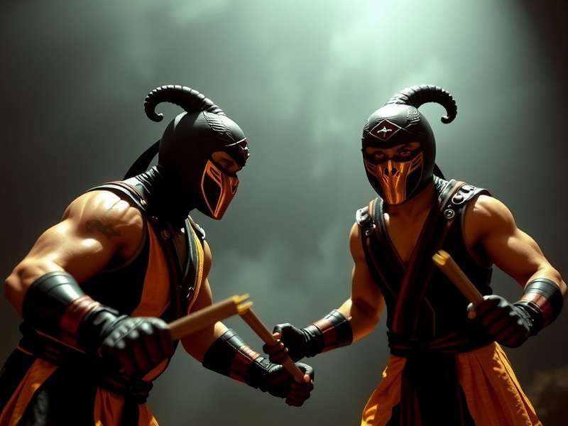 Mortal Kombat 1995 Movie Soundtrack CD Cover featuring the dragon logo