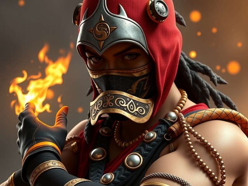 Kitana's default blue outfit in Mortal Kombat 11