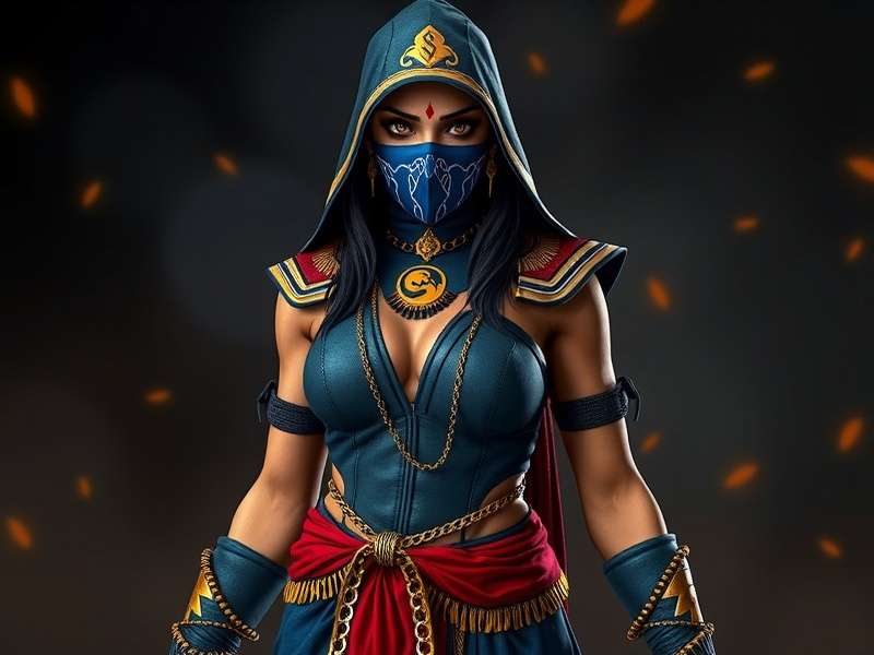 Kitana Queen of Edenia regal gold and white outfit