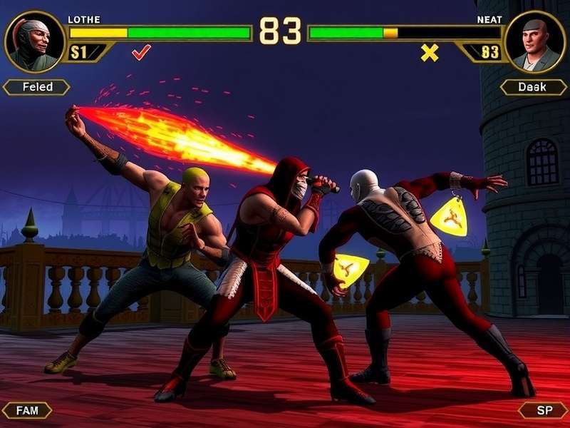 Mortal Kombat Armageddon gameplay screenshot showing multiple fighters