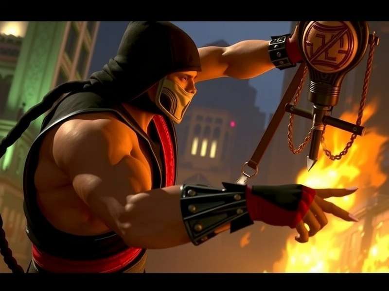 Mortal Kombat 2 Trailer Screenshot showing Scorpion and Sub-Zero fighting