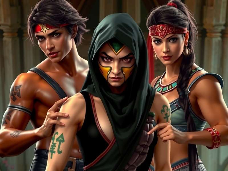 Mortal Kombat 1995 movie cast group photo