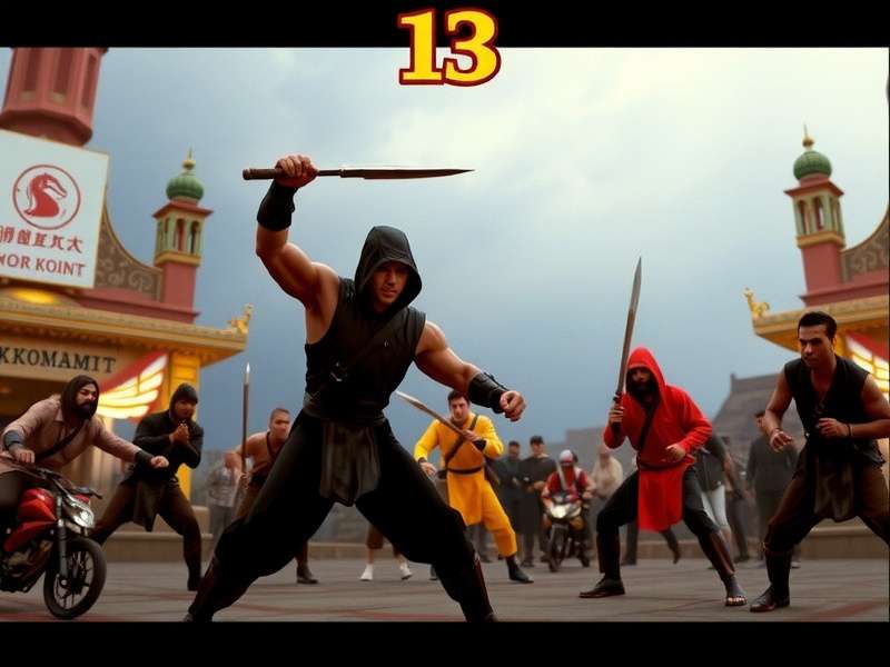 Official Mortal Kombat 1995 Movie Poster featuring Liu Kang, Sonya Blade, and Johnny Cage