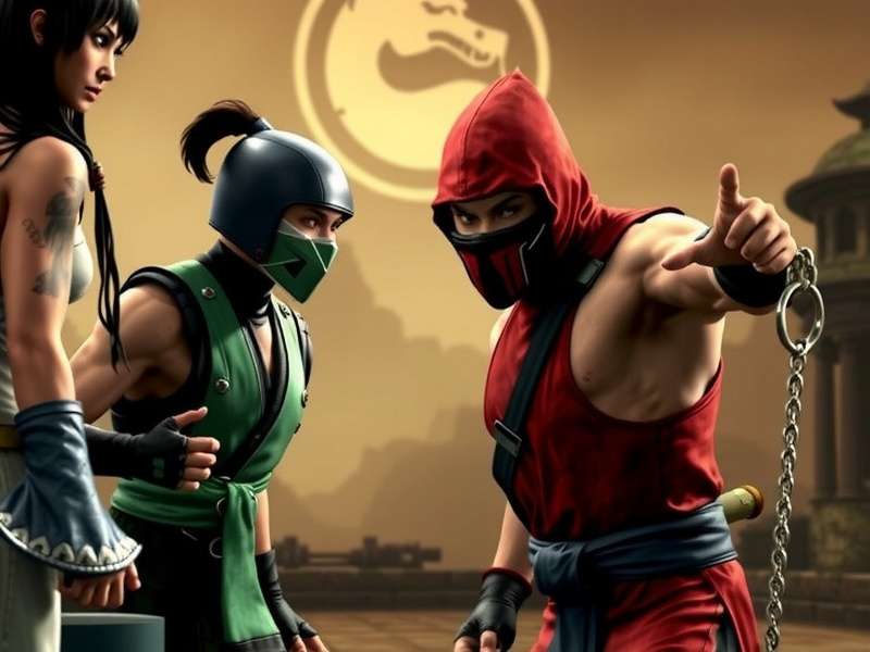 Mortal Kombat 1995 main cast group photo