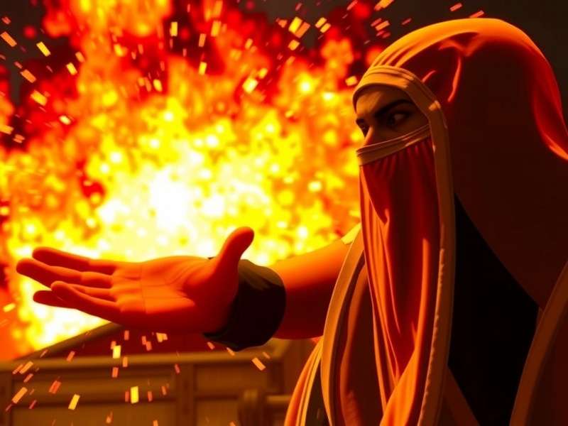 Mortal Kombat 2 Red Band trailer screenshot showing Scorpion and Sub-Zero facing off