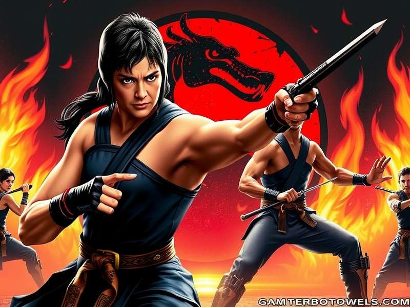 Mortal Kombat 1995 movie poster featuring Liu Kang, Sonya Blade, and Johnny Cage