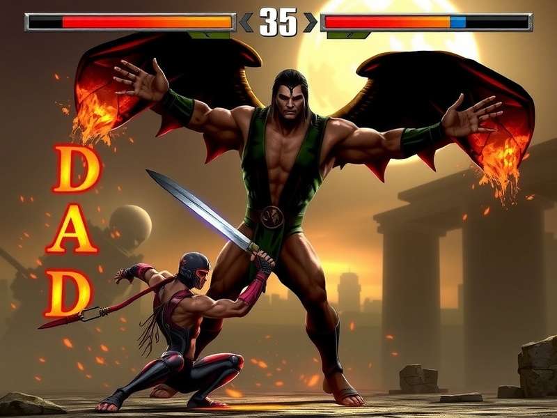 The Pyramid of Argus with all MK characters battling in Armageddon climax