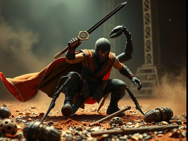 Scorpion in Mortal Kombat 1 poised to attack with spear