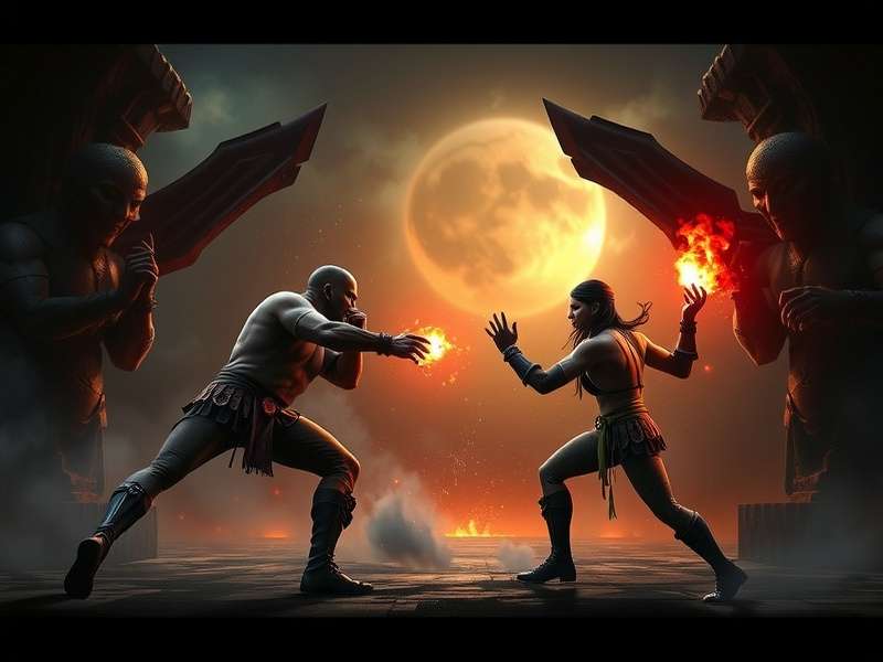 Close-up of a vintage music synthesizer and sound mixing console, representing the creation of Mortal Kombat 2's trailer music