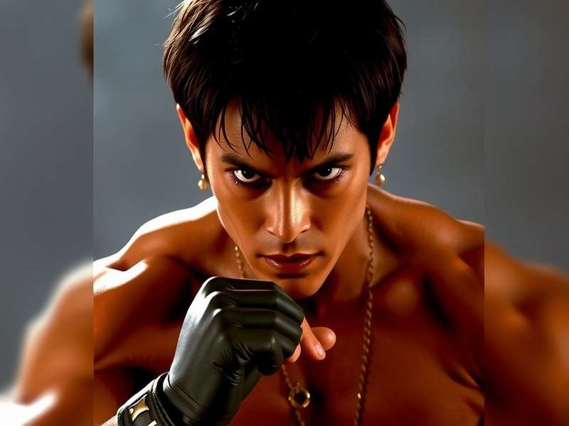 Johnny Cage 1995 movie promotional still - Linden Ashby in costume