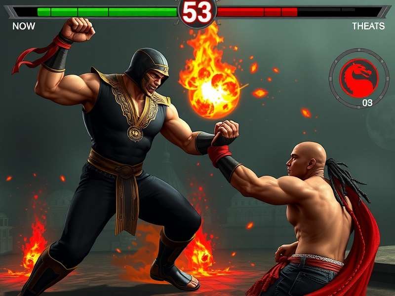 Liu Kang executing bicycle kick in Mortal Kombat Armageddon