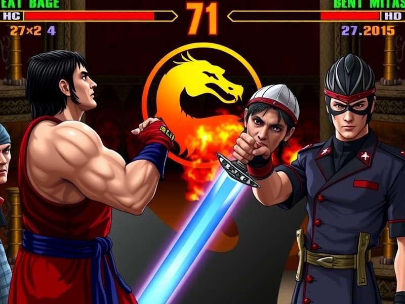 Mortal Kombat 1995 movie poster featuring cast