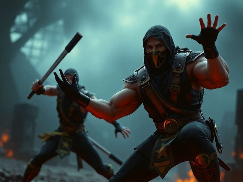 The cast of Mortal Kombat 1995 movie in a group shot