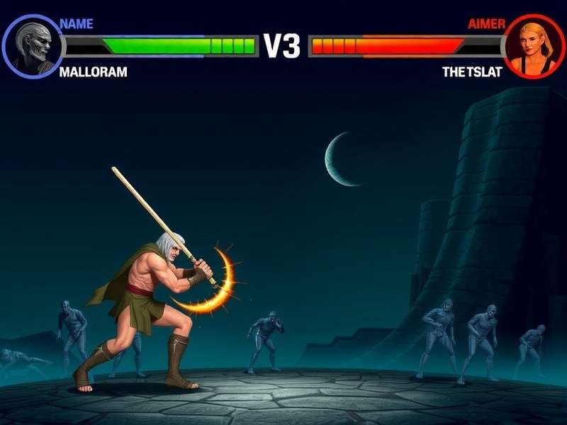 Mortal Kombat arcade cabinet in a dark room