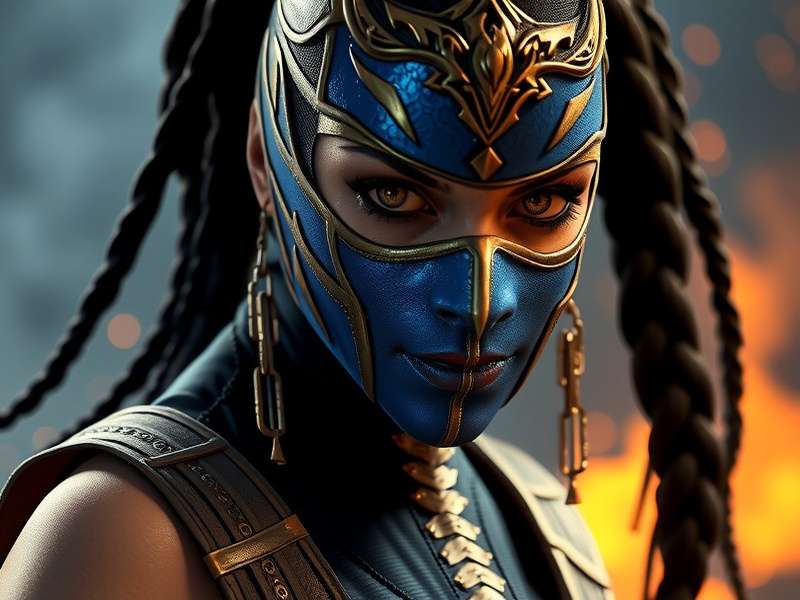 Kitana Mortal Kombat movie concept art showing the Edenian princess in combat stance