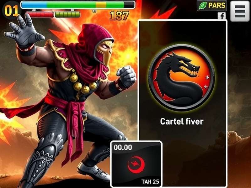 Mortal Kombat game characters lineup showing Scorpion, Sub-Zero, and Liu Kang