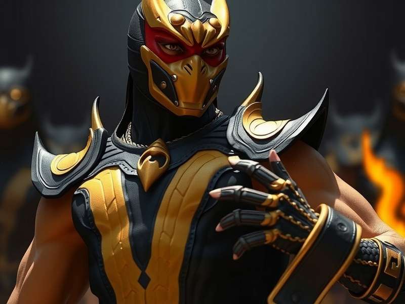 Goro from Mortal Kombat 1995 movie in a menacing pose