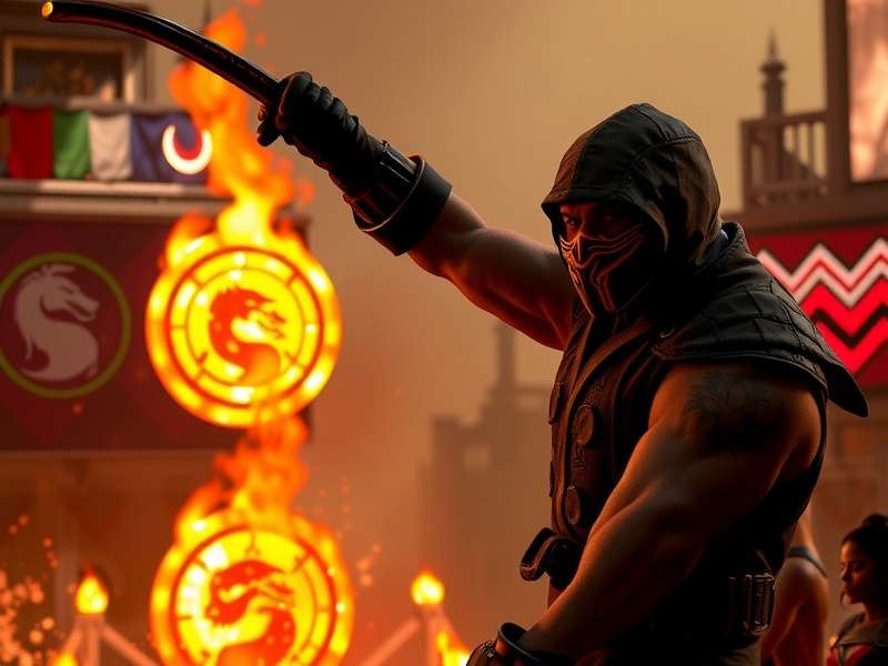 Official poster for the new Mortal Kombat movie featuring Scorpion and Sub-Zero in a standoff