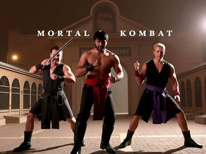 Mortal Kombat 1995 movie poster with streaming platform logos
