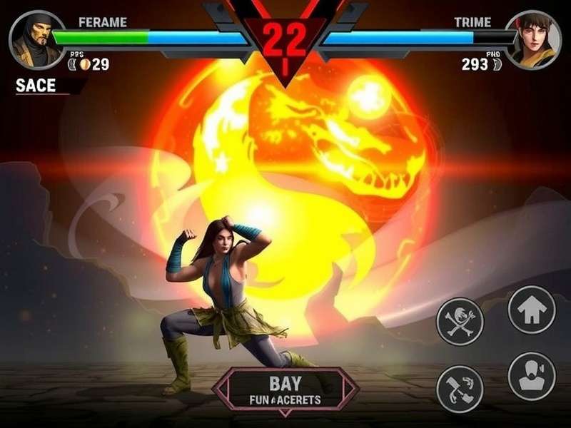 Detailed view of Mortal Kombat X Mobile combat interface and special move inputs