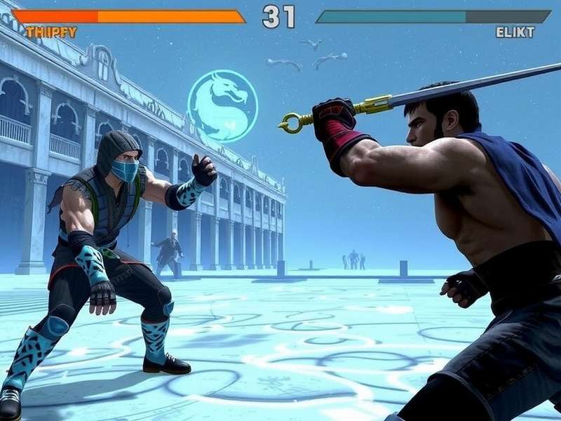 Sub-zero in Mortal Kombat Mythologies game scene