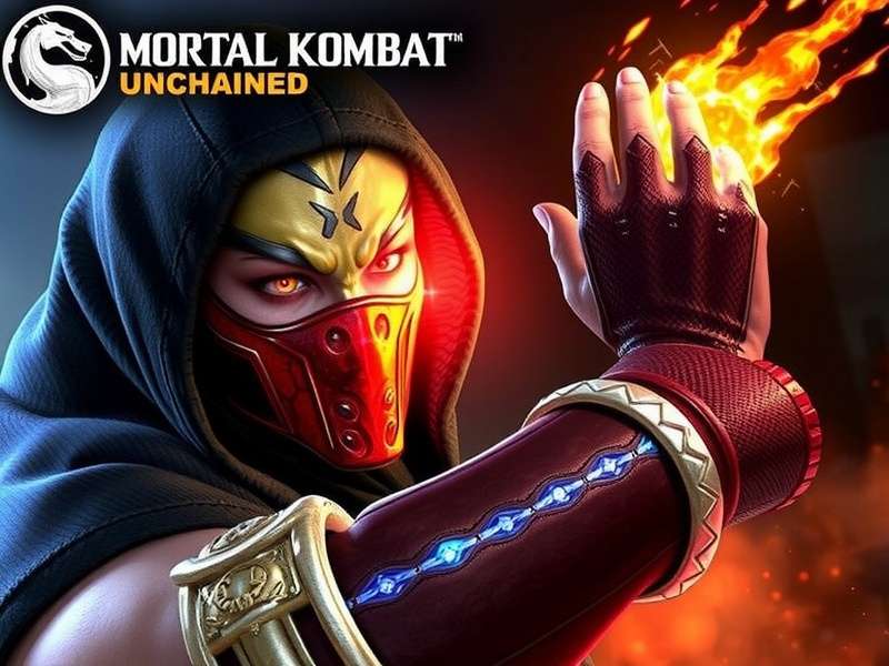 Mortal Kombat Unchained PSP gameplay screenshot showing Scorpion vs Sub-Zero