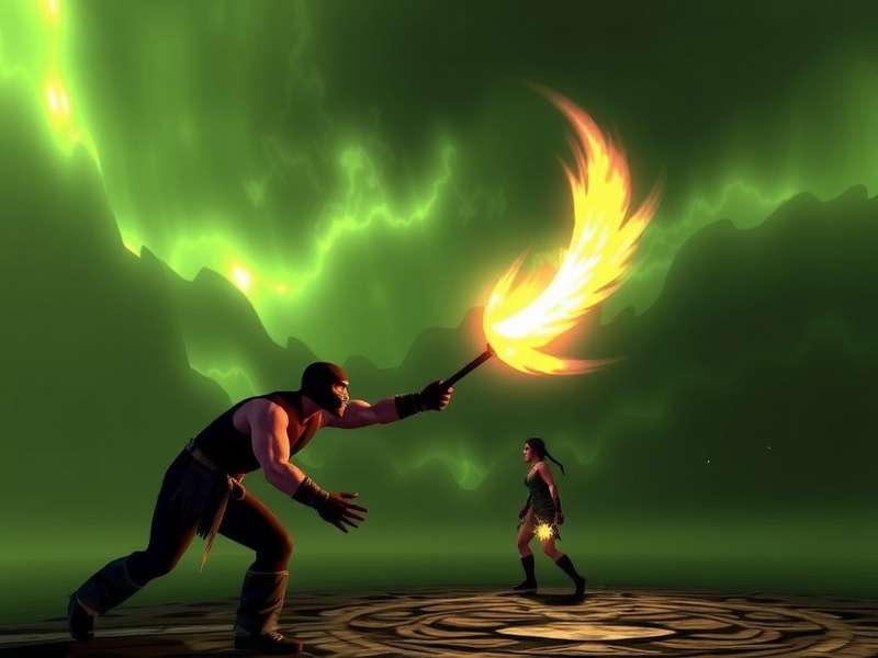 Mortal Kombat PC gameplay screenshot showing Sub-Zero vs Scorpion in a fierce battle