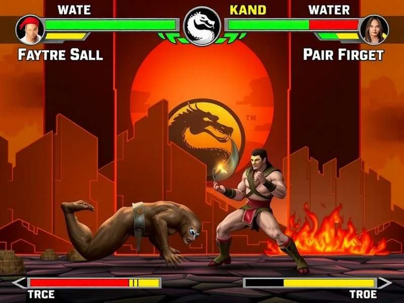 Mortal Kombat Scorpion and Sub-Zero facing off