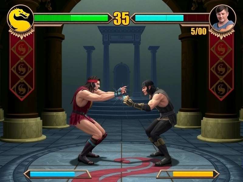 Mortal Kombat 11 intense gameplay scene showing Scorpion and Sub-Zero in a deadly clash