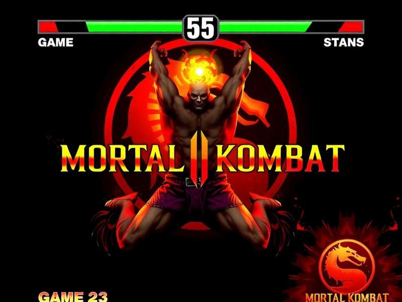 Gaming setup with Mortal Kombat 11 on a high-end PC monitor