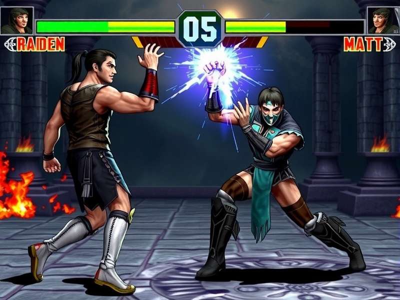 Raiden from Mortal Kombat casting lightning