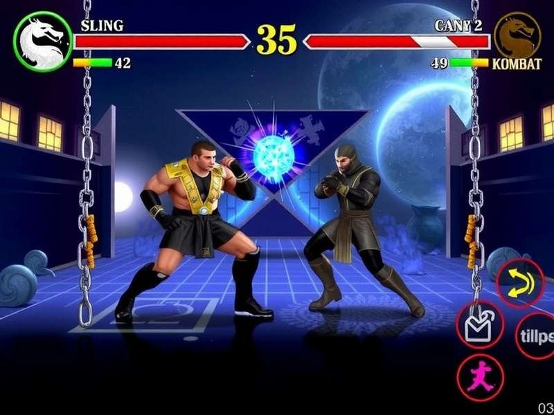 Mortal Kombat fighting game characters in intense combat