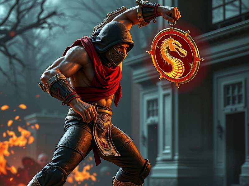 Vibrant arcade fighting game screen with glowing effects