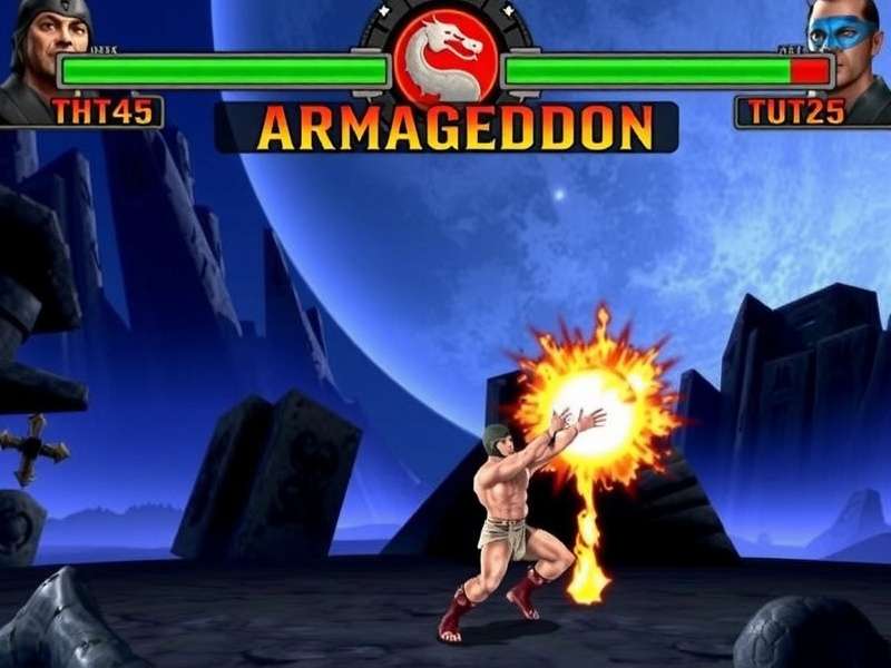 Mortal Kombat Armageddon OST album cover featuring the iconic dragon logo and apocalyptic theme