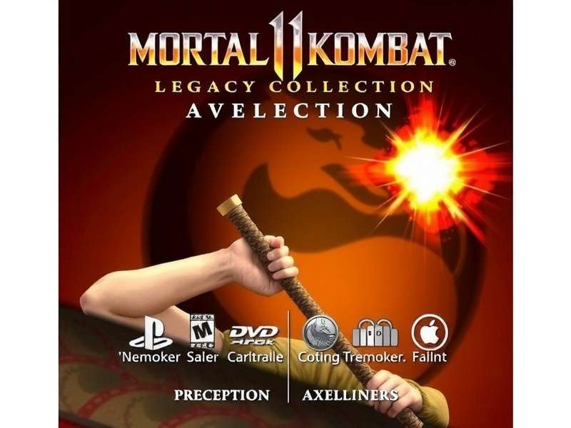 Mortal Kombat Legacy Collection banner featuring iconic dragon logo and roster silhouette