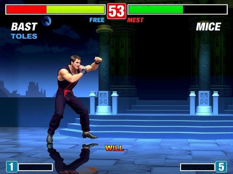 Mortal Kombat 1995 movie poster scene with Liu Kang, Kitana, and Shang Tsung