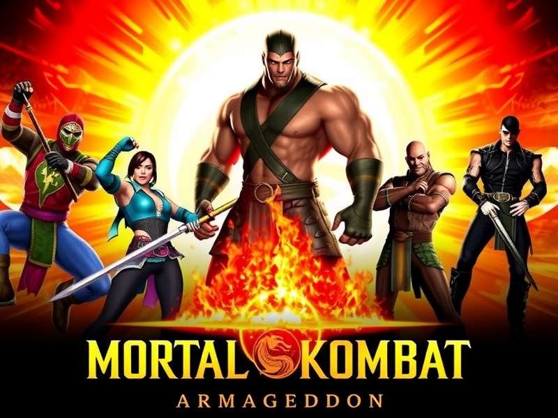 Mortal Kombat Armageddon All Characters full roster collage featuring Scorpion, Sub-Zero, Liu Kang and the entire 63-fighter lineup