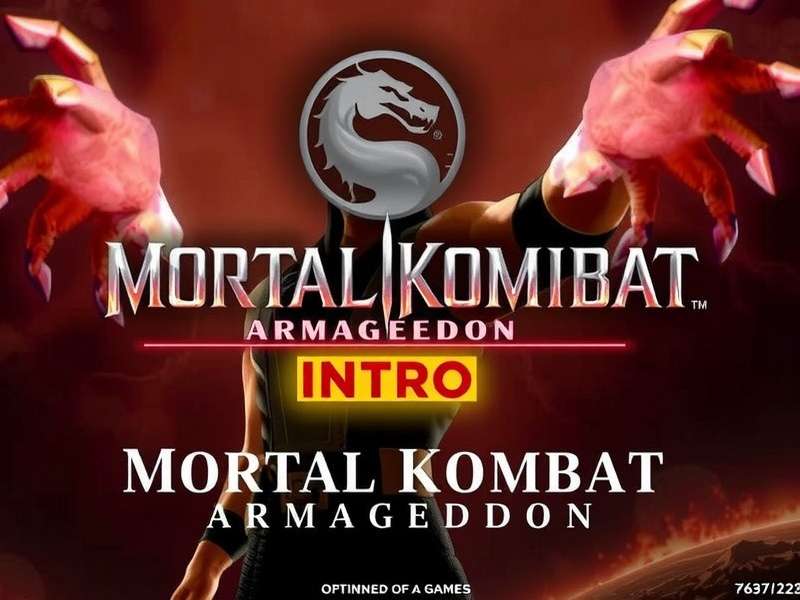 Epic Mortal Kombat Armageddon intro cinematic featuring warriors clashing in a fiery arena