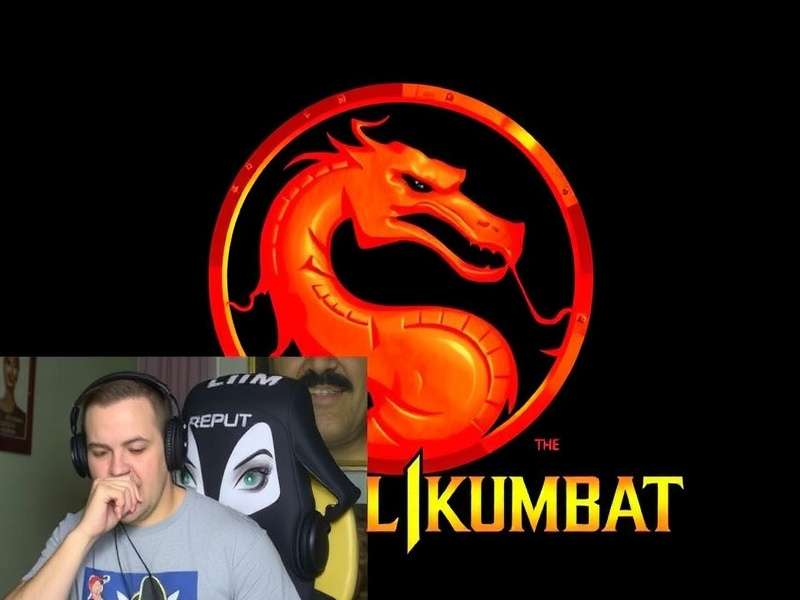 Mortal Kombat 1995 movie poster style graphic with dragon emblem and tagline